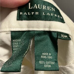 Lauren Ralph Lauren White Cotton Pants new with tags